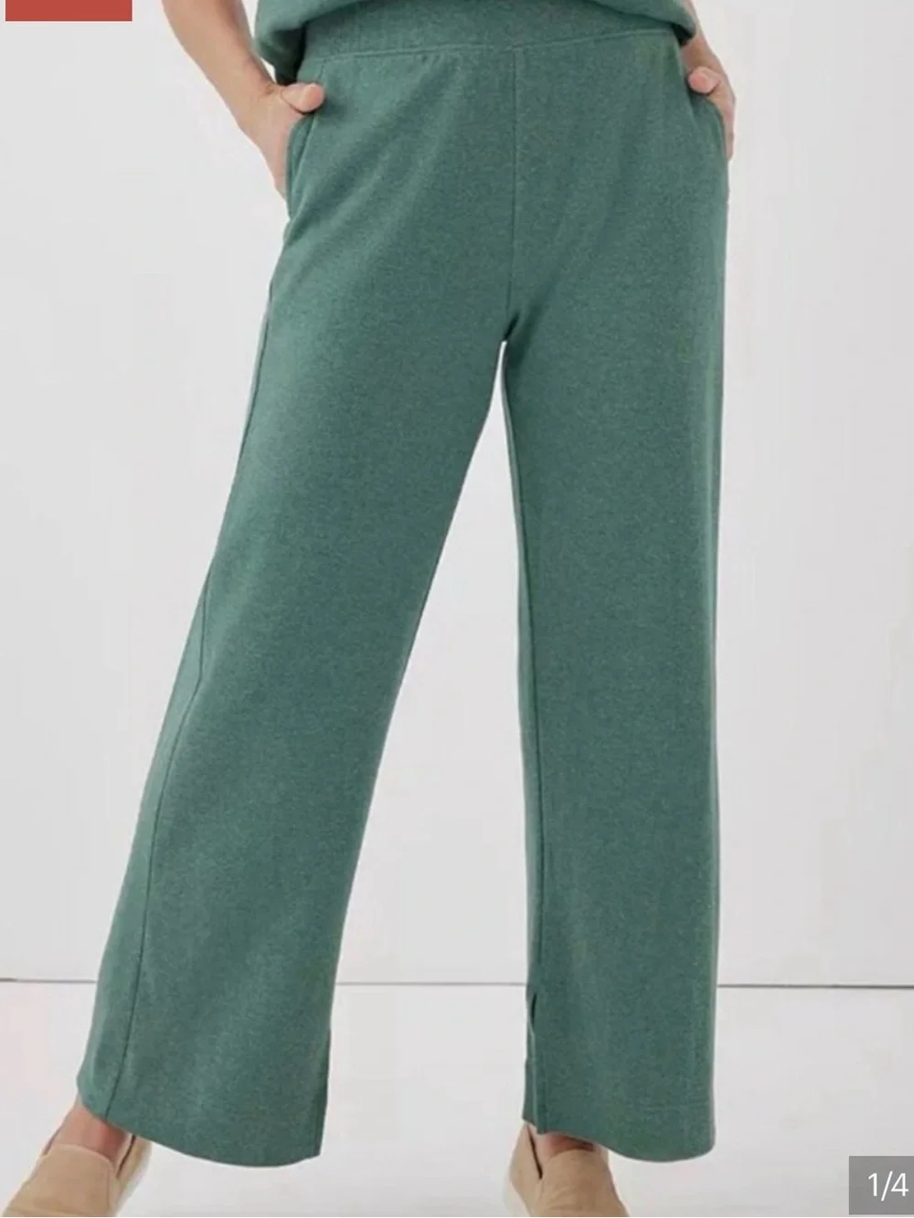 Pact Organic airplane wide leg lounge pants travel - Picture 1 of 6